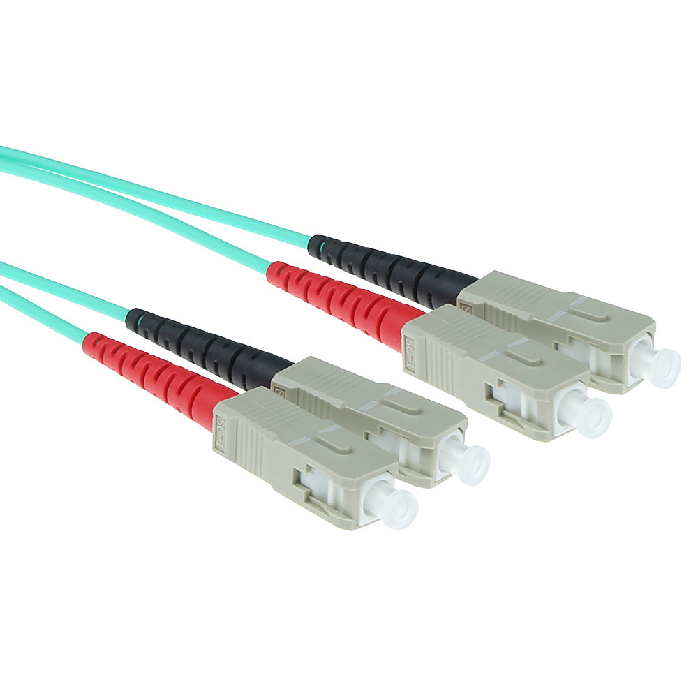 2 meter LSZH Multimode 50/125 OM3 fiber patch cable duplex with SC connectors