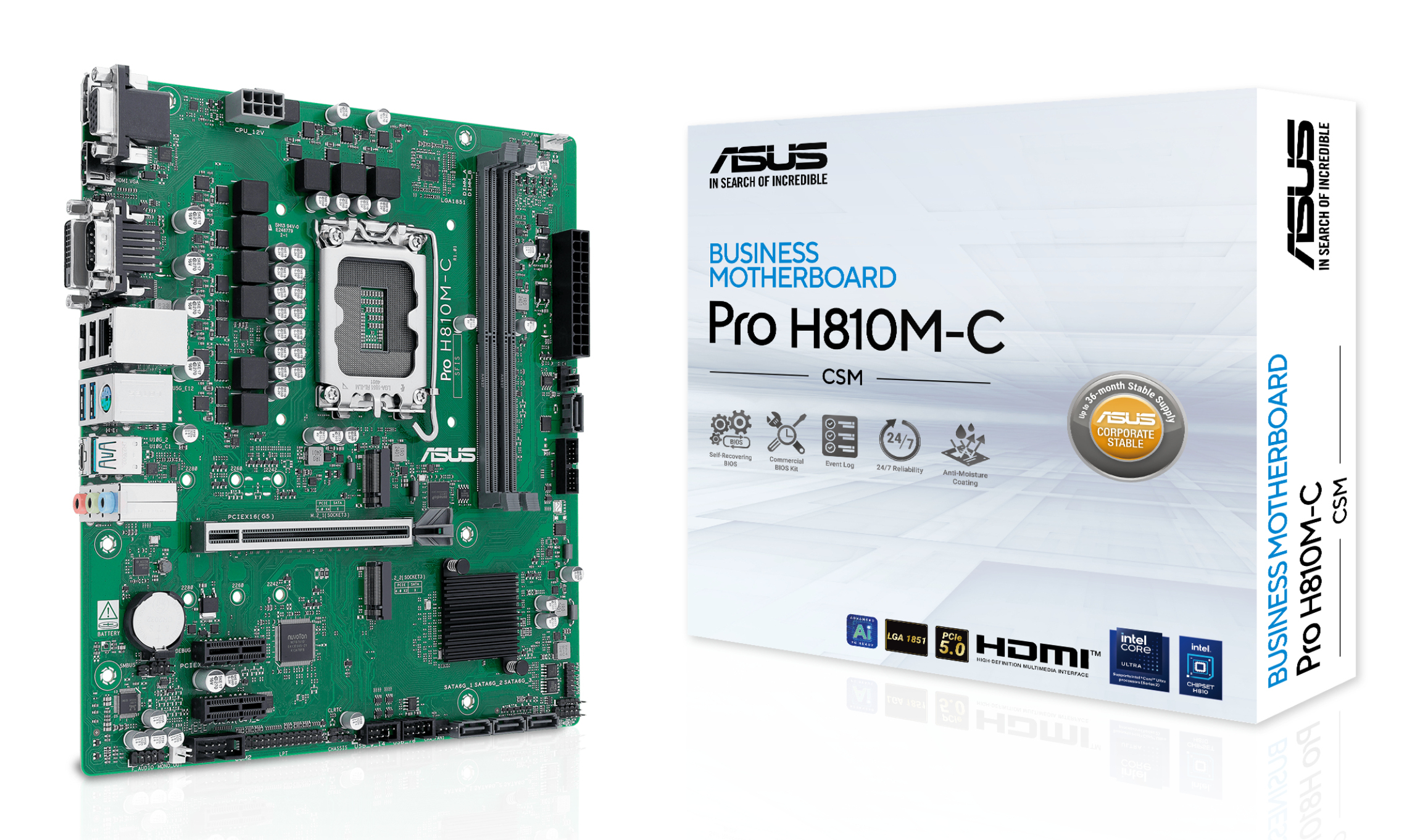MB ASUS PRO H810M-C-CSM (Intel.LGA1851.DDR5.mATX)