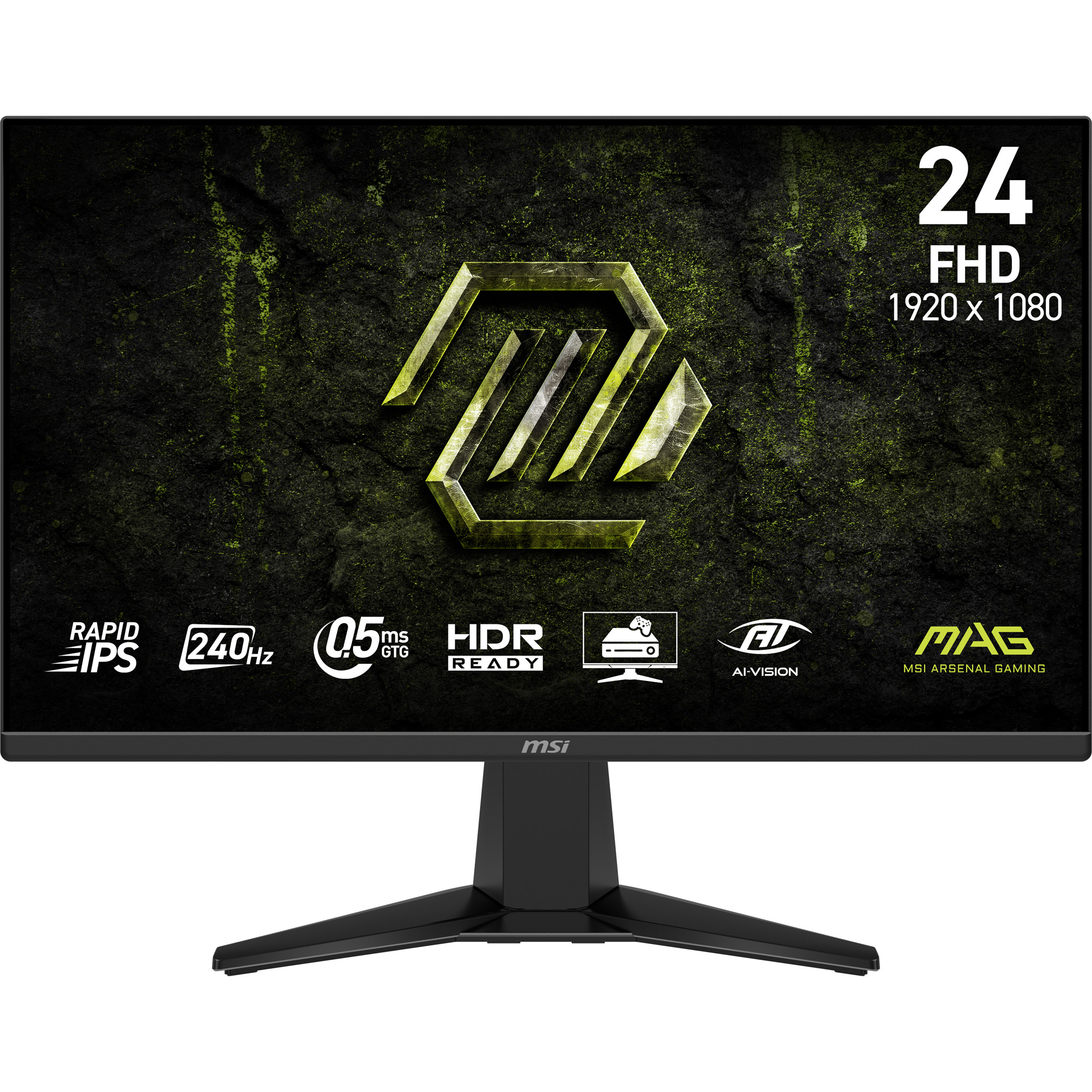 60,5cm/23,8" (1920x1080) MSI MAG 245F X24 16:9 FHD Rapid IPS 1ms 240Hz HDMI DisplayPort VESA HDR Black