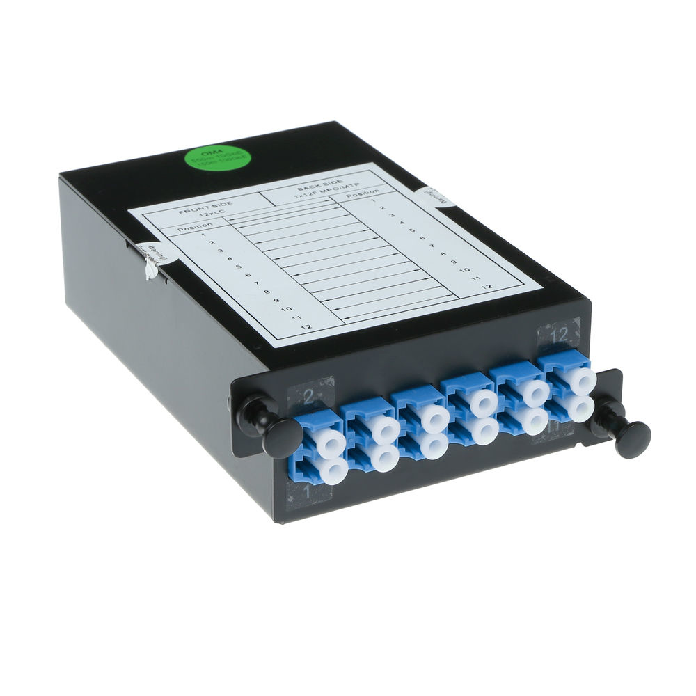 Fanout cassette 12 fibers MTP®-MPO Low Loss OS2
