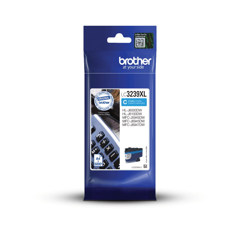 BROTHER LC3239XLC Ink Cyan 5000 pages for HLL6000DW/6100DW/MFCJ5945DW/6945DW/6947DW