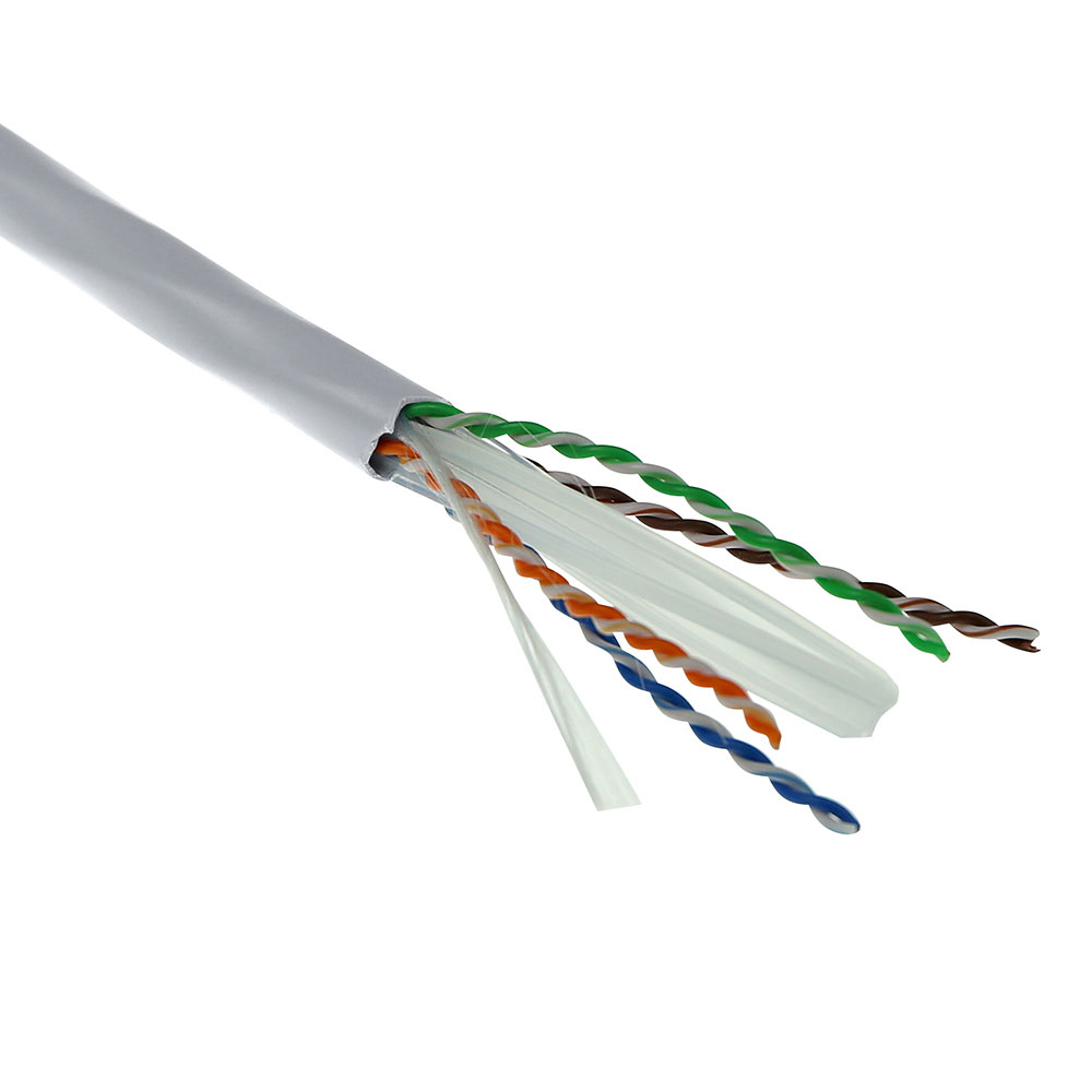 Cat 6A U/UTP solid installation cable, PVC Eca 23AWG grey 305 meter