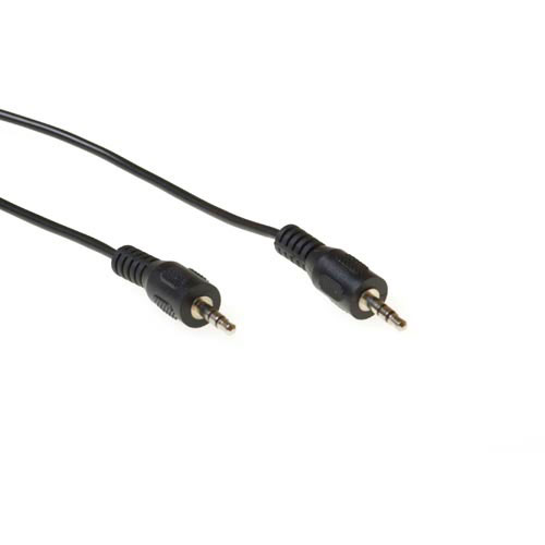 2.50 meter audio connection cable 1x 3,5 mmm jack male - 1x 3.5mm stereo jack male