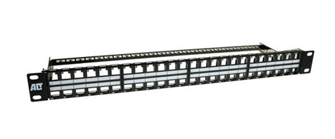 Patch panel 48-port keystone unloaded 19 inch 1U high density