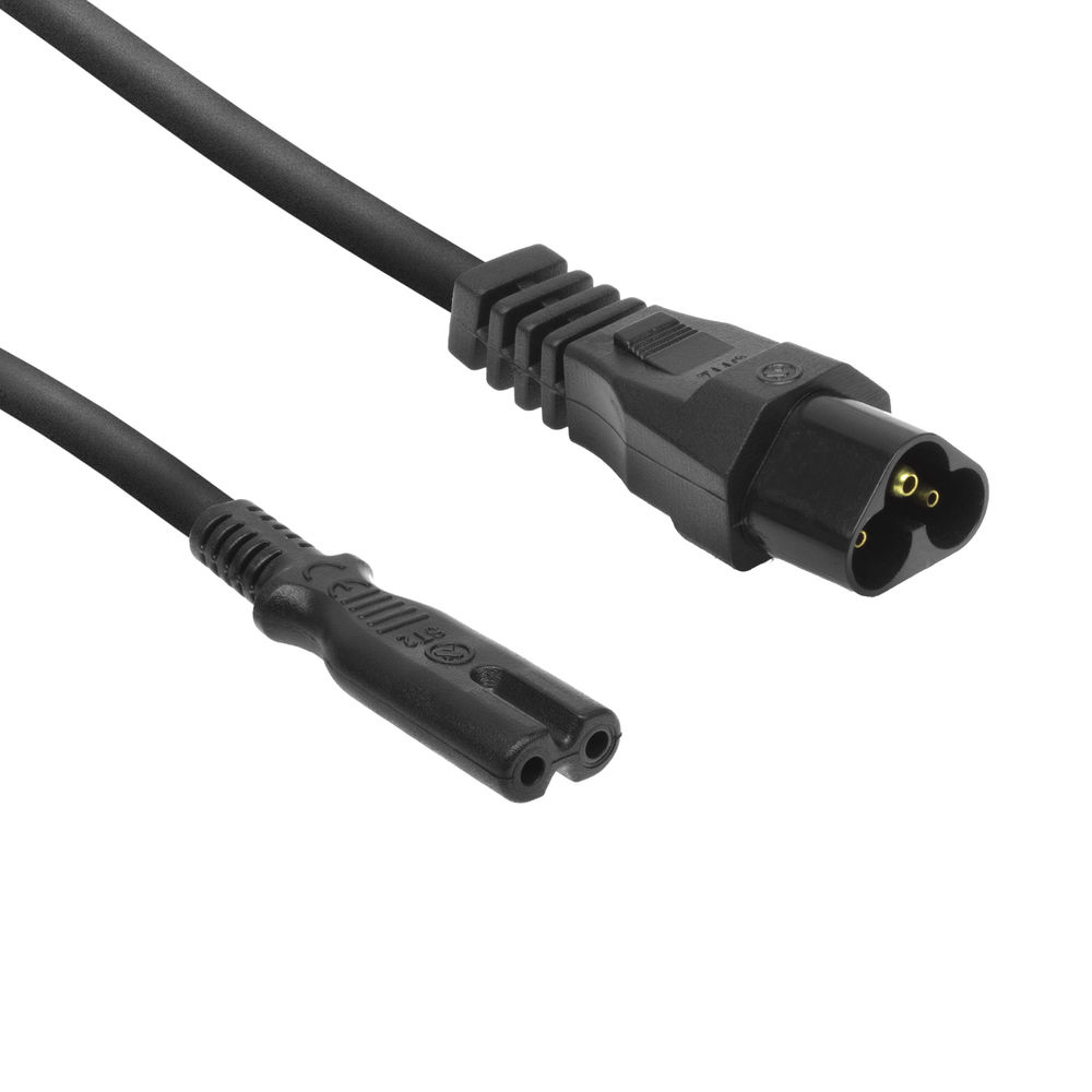 Powercord C6 - C7 black 0.2 m