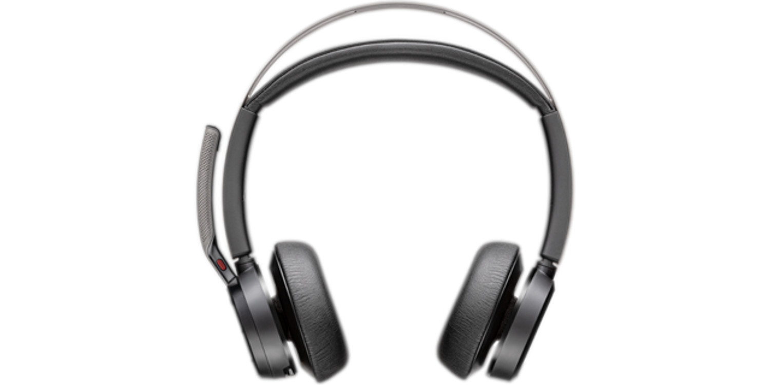 HP Poly Voyager Focus 2 USB-C Bluetooth Headset +USB-C/A Adapter +Charging Stand