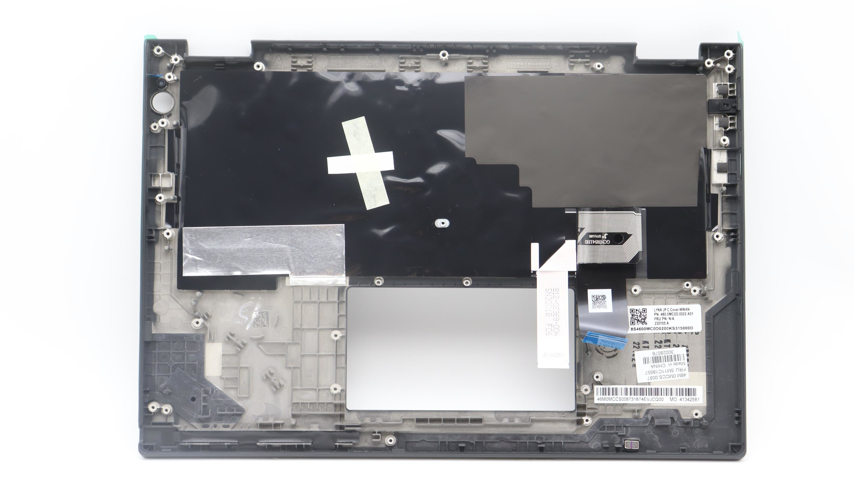 X13 Yoga Gen 2 C-cover with keyboard BL - Nordic (20W8/20W9)