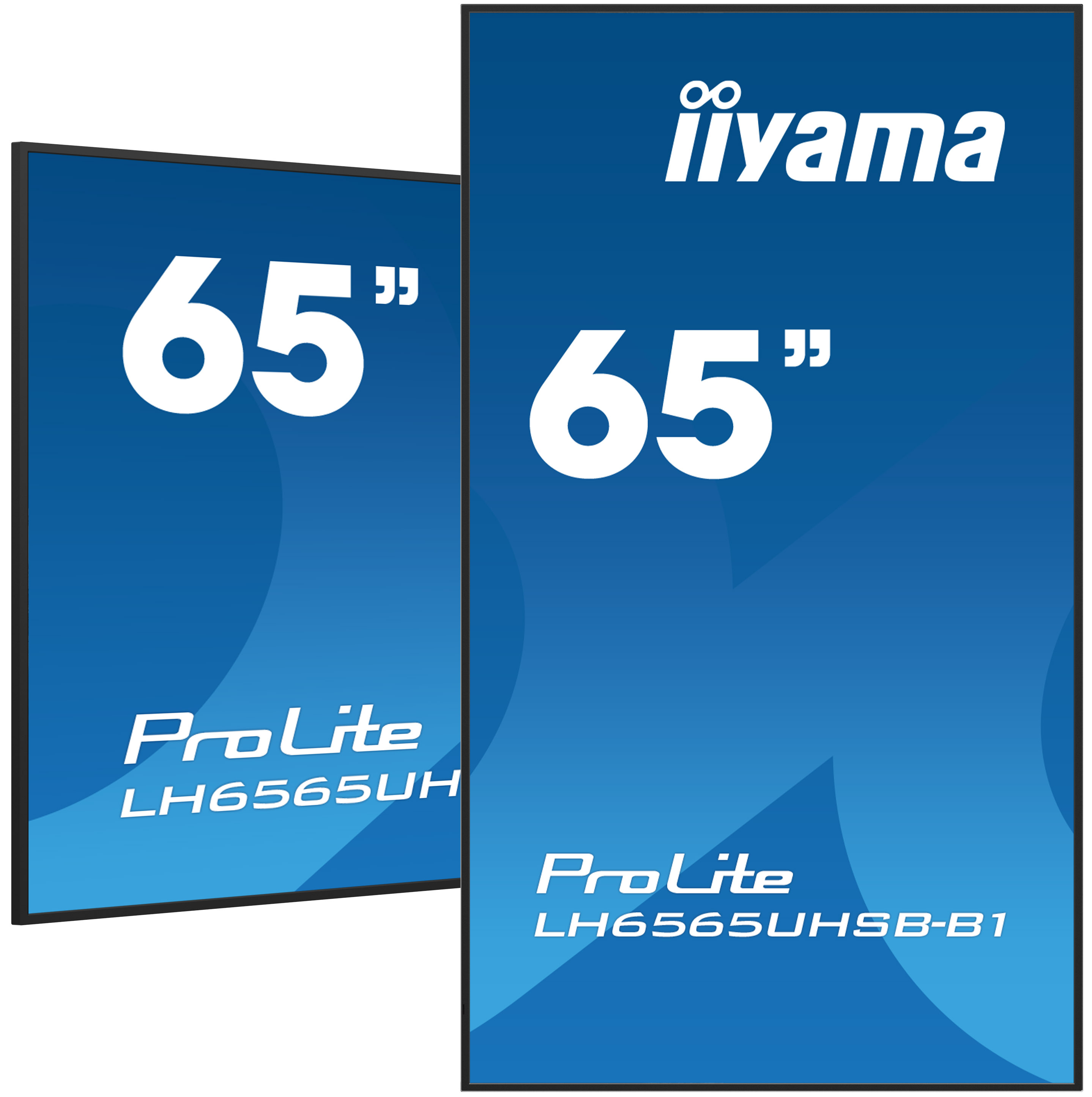 iiyama 65" 3840x2160, UHD IPS panel, Haze 1%, 800cd/m?, Landscape and Portrait, 24/7