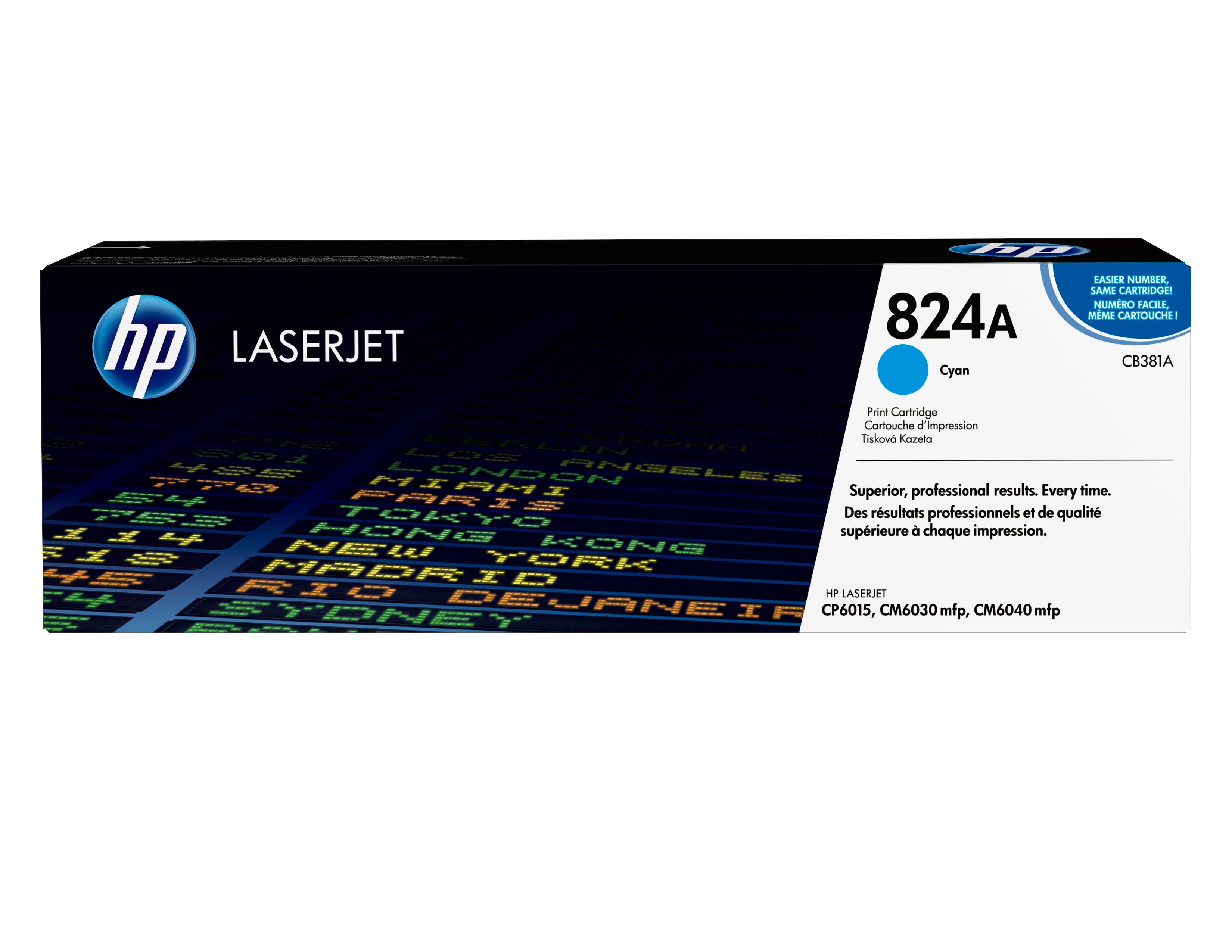 HP Drum Color Image Unit Cyan 824A, HP Color LaserJet  CM6030, CM6030f, CM6040, CM6040f, CP6015dn, CP6015n, CP6015xh, Laser printing,