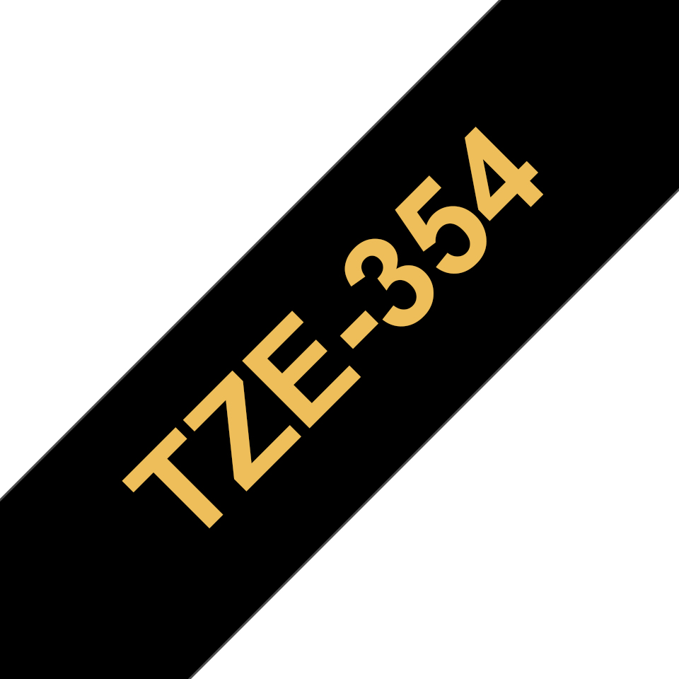 Schriftbandkassette Brother 24mm schwarz/gold TZE354