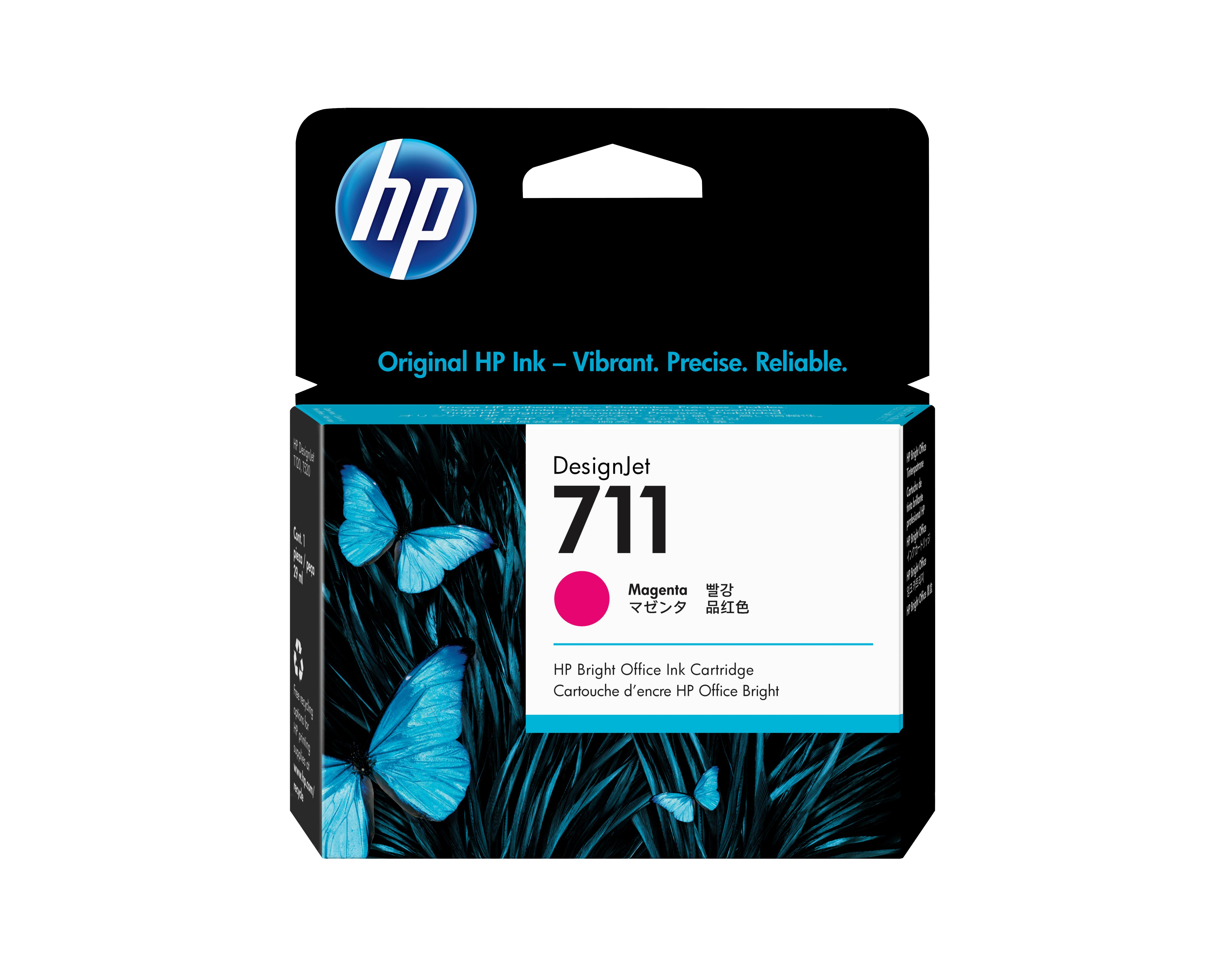 HP 711 - farve-baseret rød - original