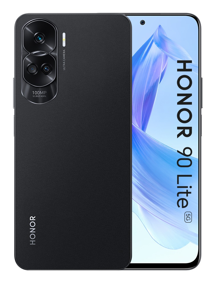 Honor 90 Lite - 5G smartphone - dual-SIM - RAM 8 GB / Intern hukommelse 256 GB - Midnat sort