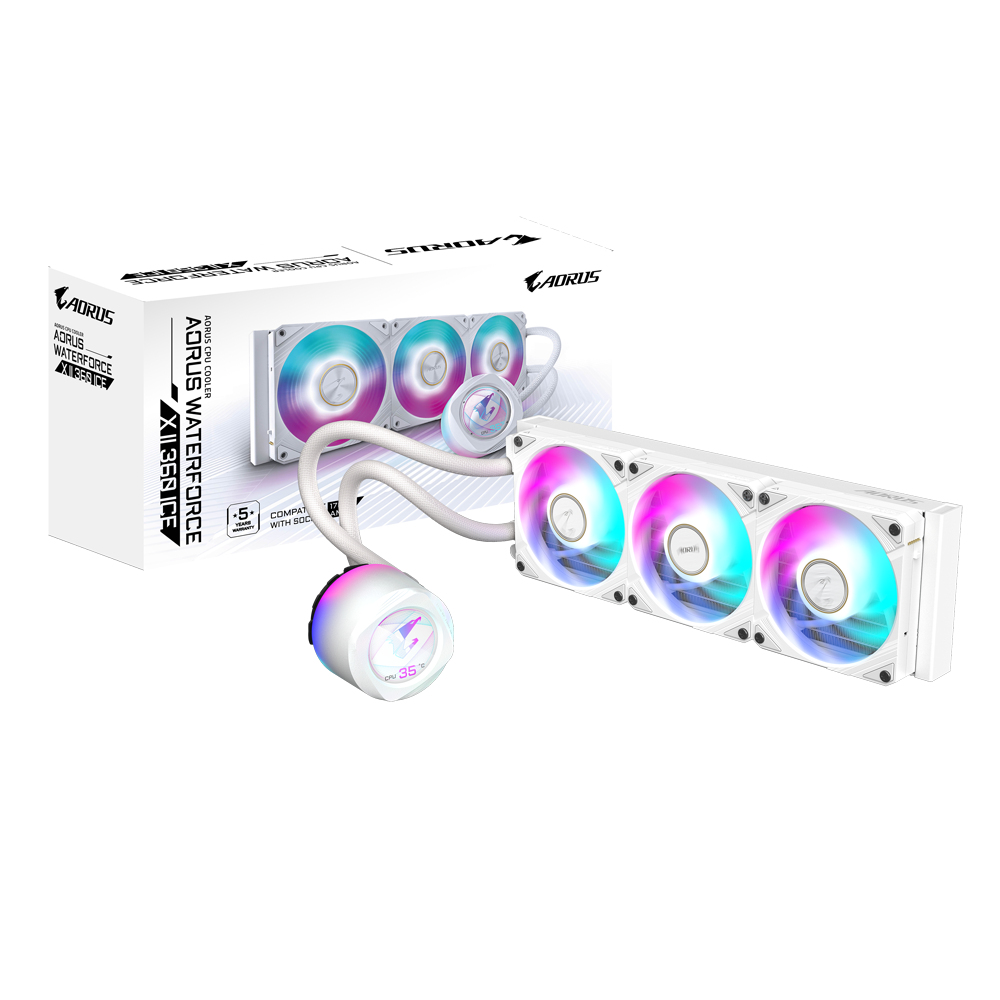 K Cooler GIGABYTE AORUS WATERFORCEX II 360I AIO Liquid CPU Cooler