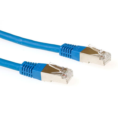 Blue 7 meter LSZH SFTP CAT6A patch cable with RJ45 connectors