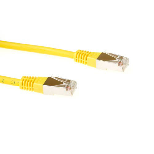 Yellow 5 meter F/UTP CAT5E patch cable with RJ45 connectors