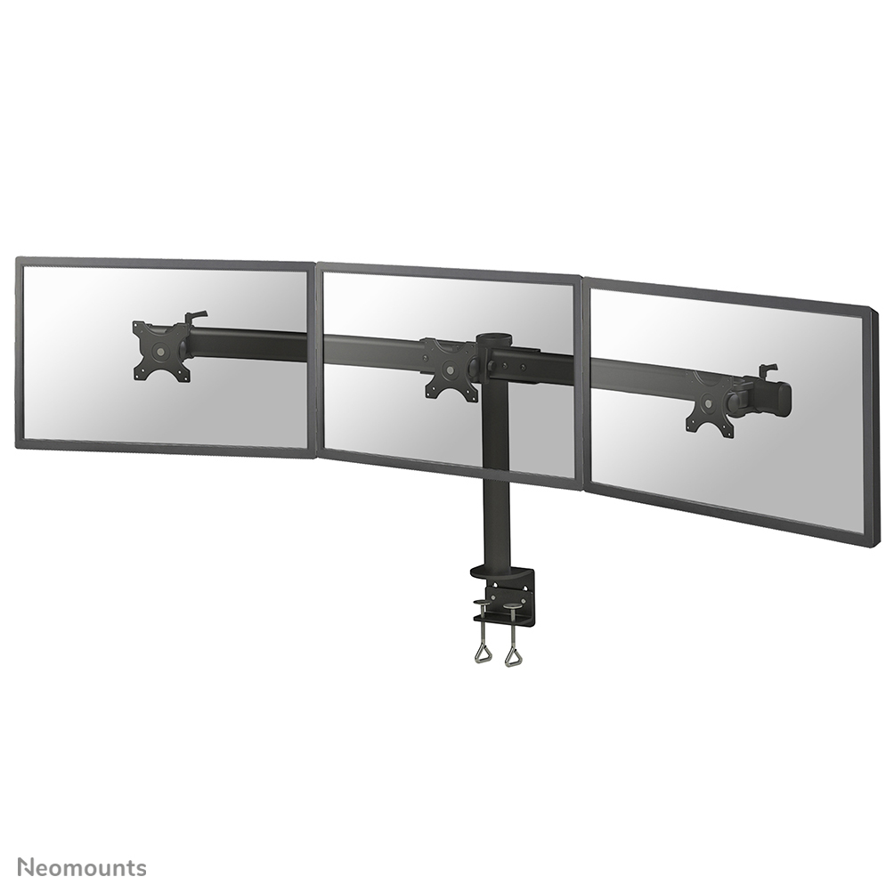 Neomounts FPMA-D700D3, Tilt/Turn/Rotate  Triple Monitor Arm (Clamp)  For Three 10-27" Monitors, 0-8kg/monitor, Height Adjustable, -Black