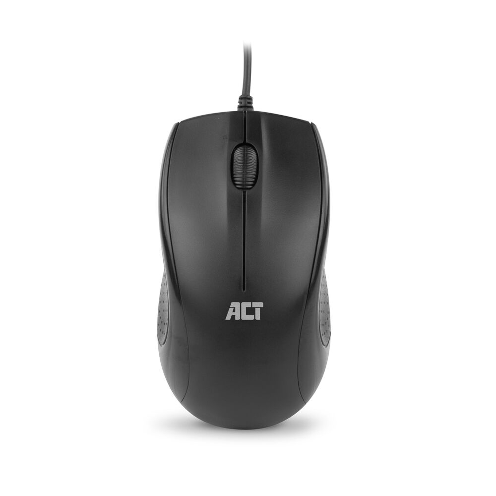 Wired full-size optical mouse 1000 DPI, silent click, eco-friendly, made from recycled materials