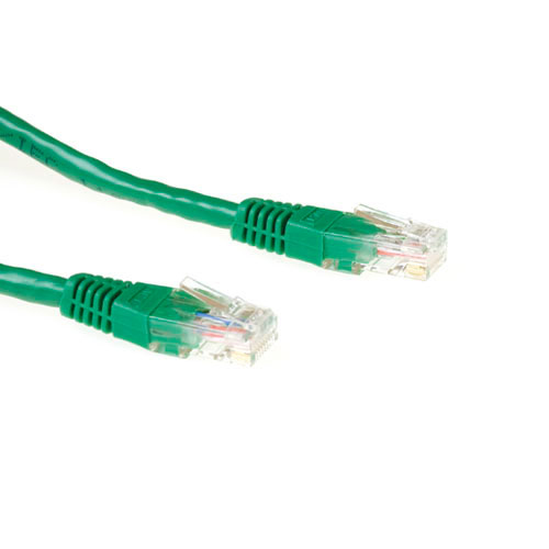 Green 7 meter U/UTP CAT6A patch cable with RJ45 connectors