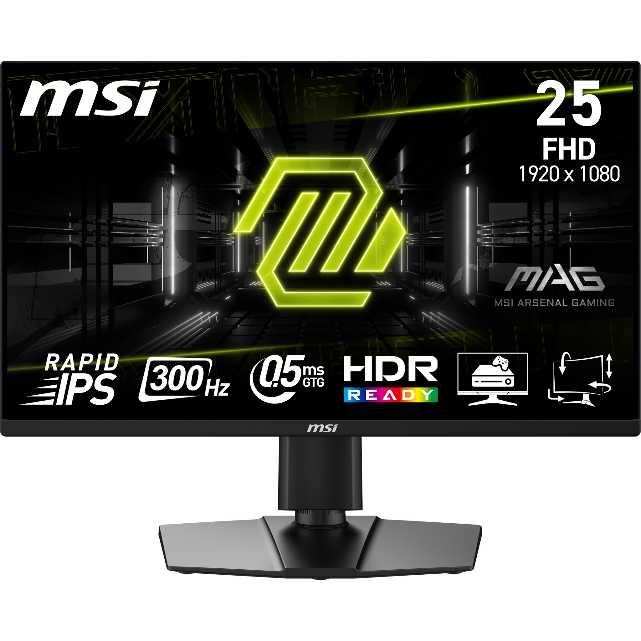 MSI MAG 255PXF 25 Fast IPS 1920 x 1080 (Full HD) HDMI DisplayPort 300Hz