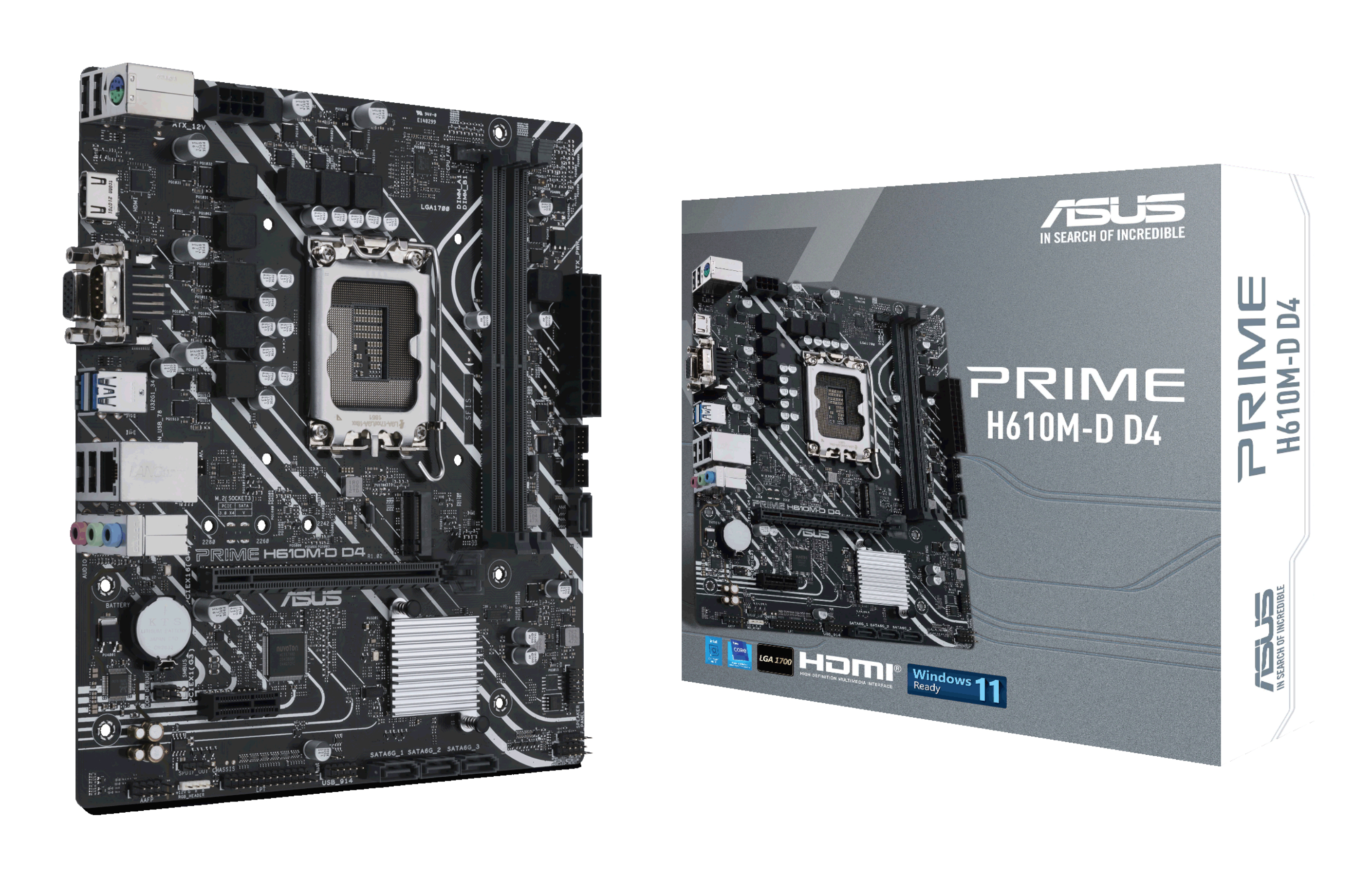 ASUS PRIME H610M-D D4 (mATX, H610, LGA 1700, DDR4)