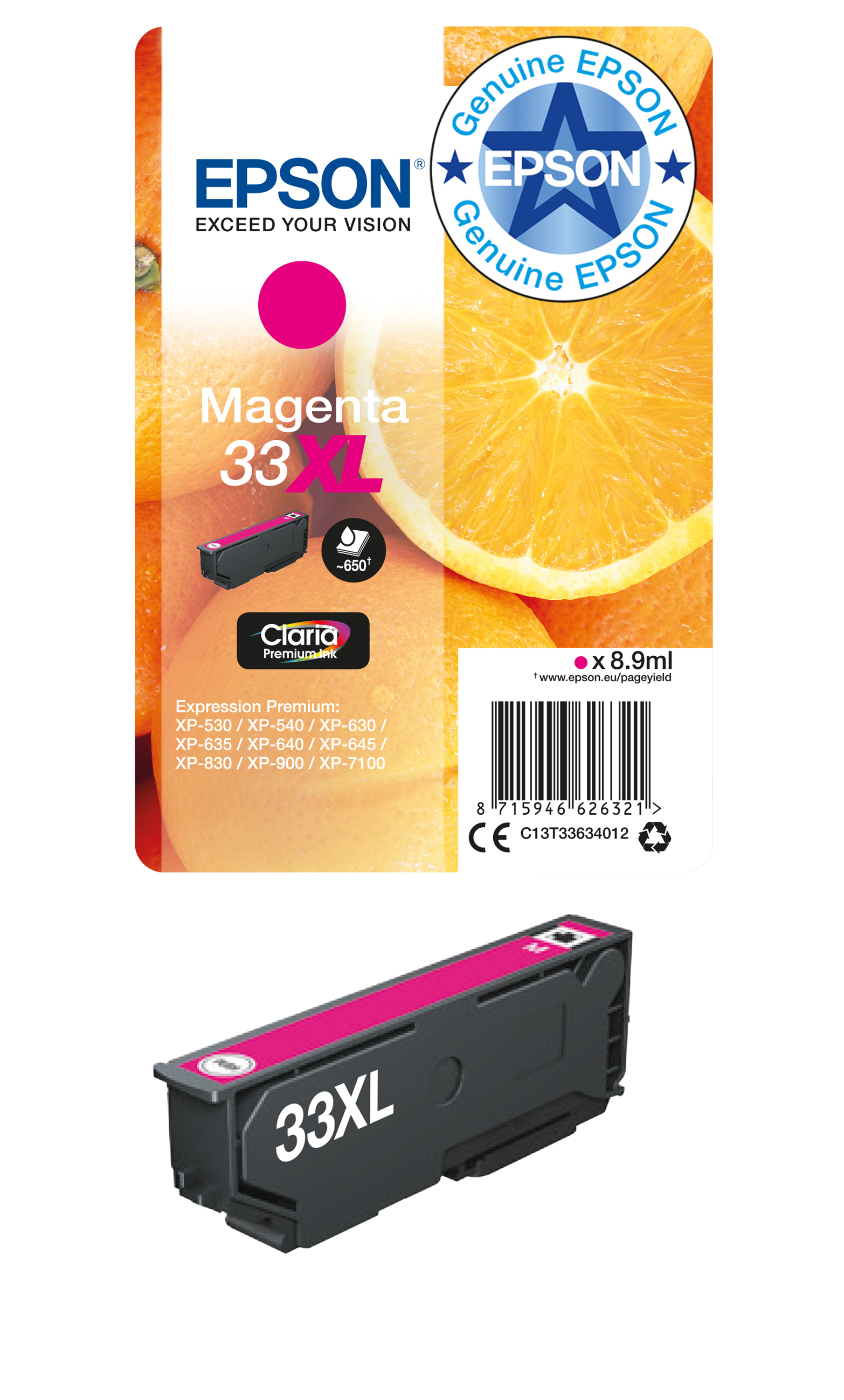 Epson C13T33634012 magenta HC