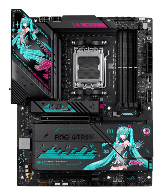 ASUS ROG STRIX X870E-H GAMING WIFI7 Hatsune Miku Edition ATX Mainboard AM5 HDMI/USB4