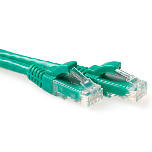 Green 1.5 meter U/UTP CAT6 patch cable snagless with RJ45 connectors