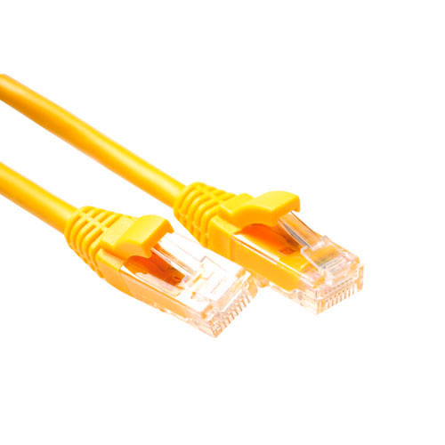 Yellow 7 meter U/UTP CAT5E patch cable component level with RJ45 connectors
