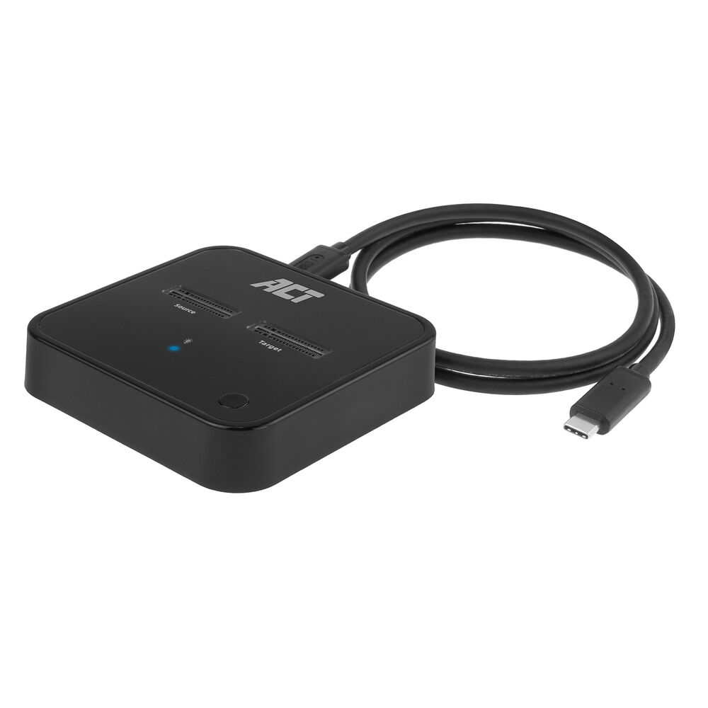 M.2 NVMe/PCIe dual SSD docking clone station, USB-C 3.2 Gen2
