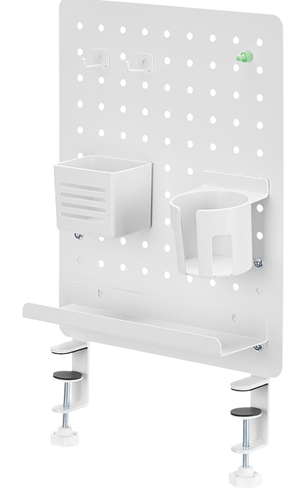 Pegboard, Clamp-on, Office, 420x477mm, white