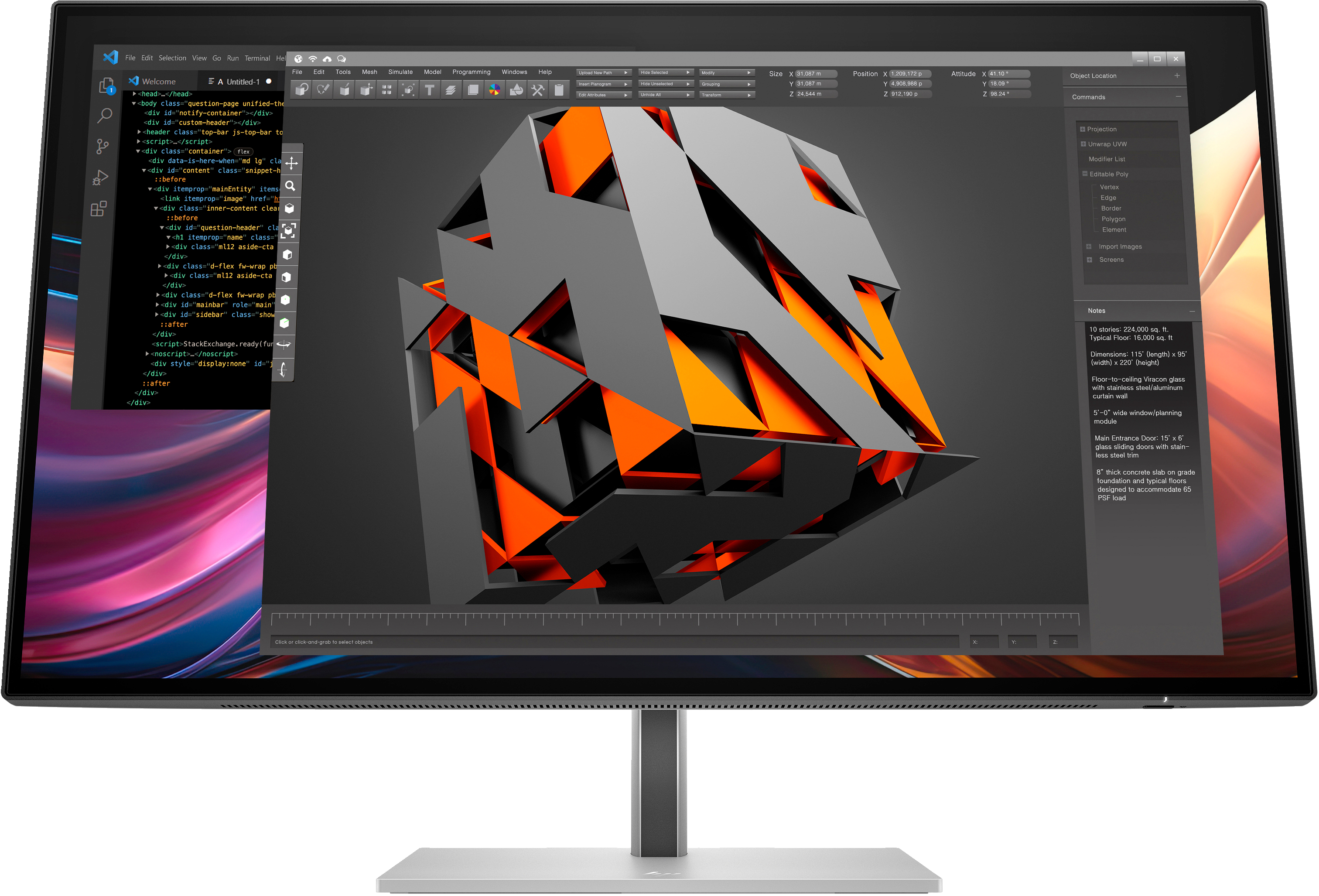 HP Series 7 Pro 727pq 68,6cm 27Zoll QHD Monitor DP HDMI 5Y War. (EU)