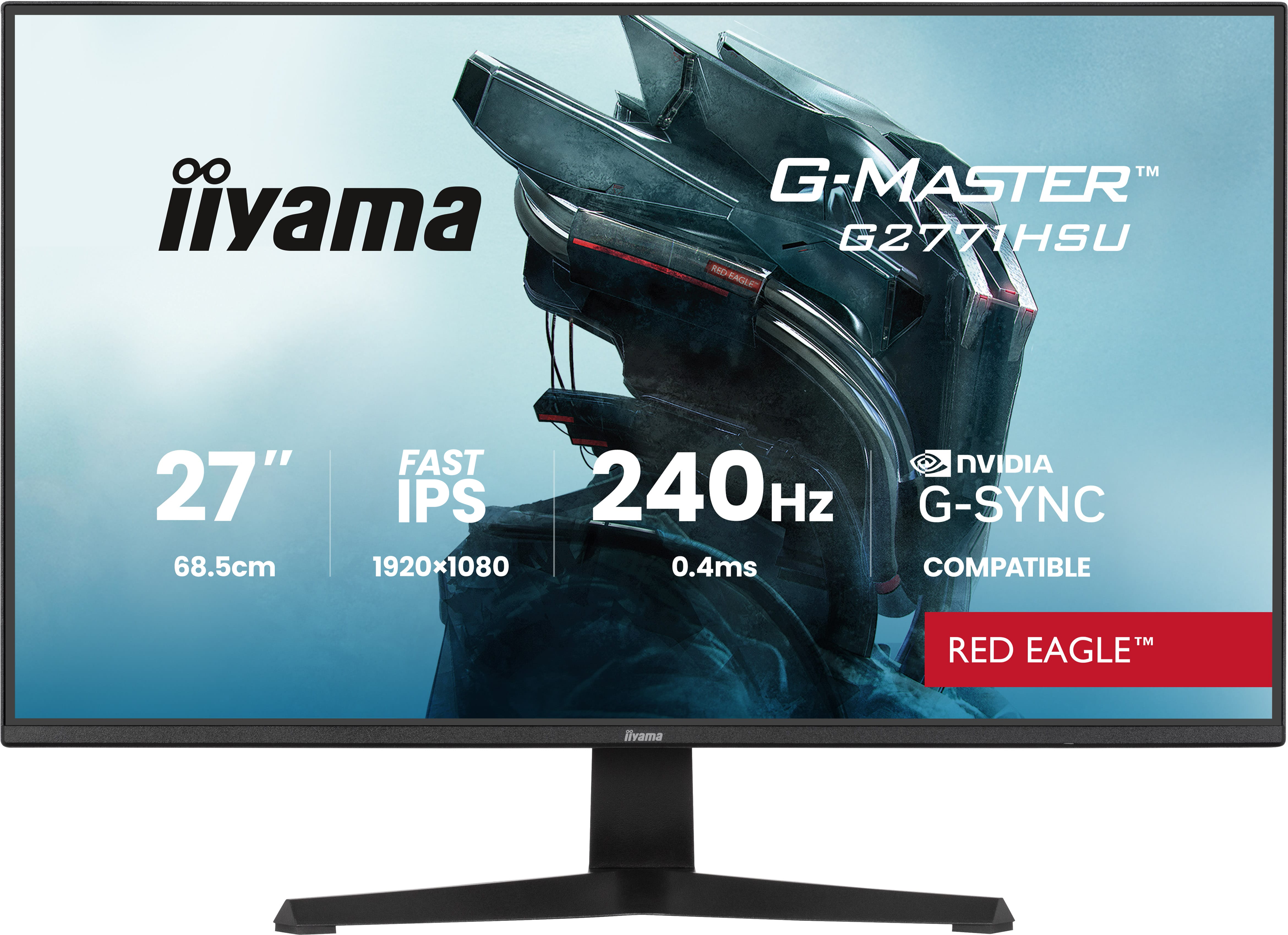 68,6 cm/27? (1920×1080) iiyama G-Master G2771HSU-B1 16:9 FHD Fast IPS 0,4 ms 240 Hz HDMI DisplayPort USB-C VESA Black