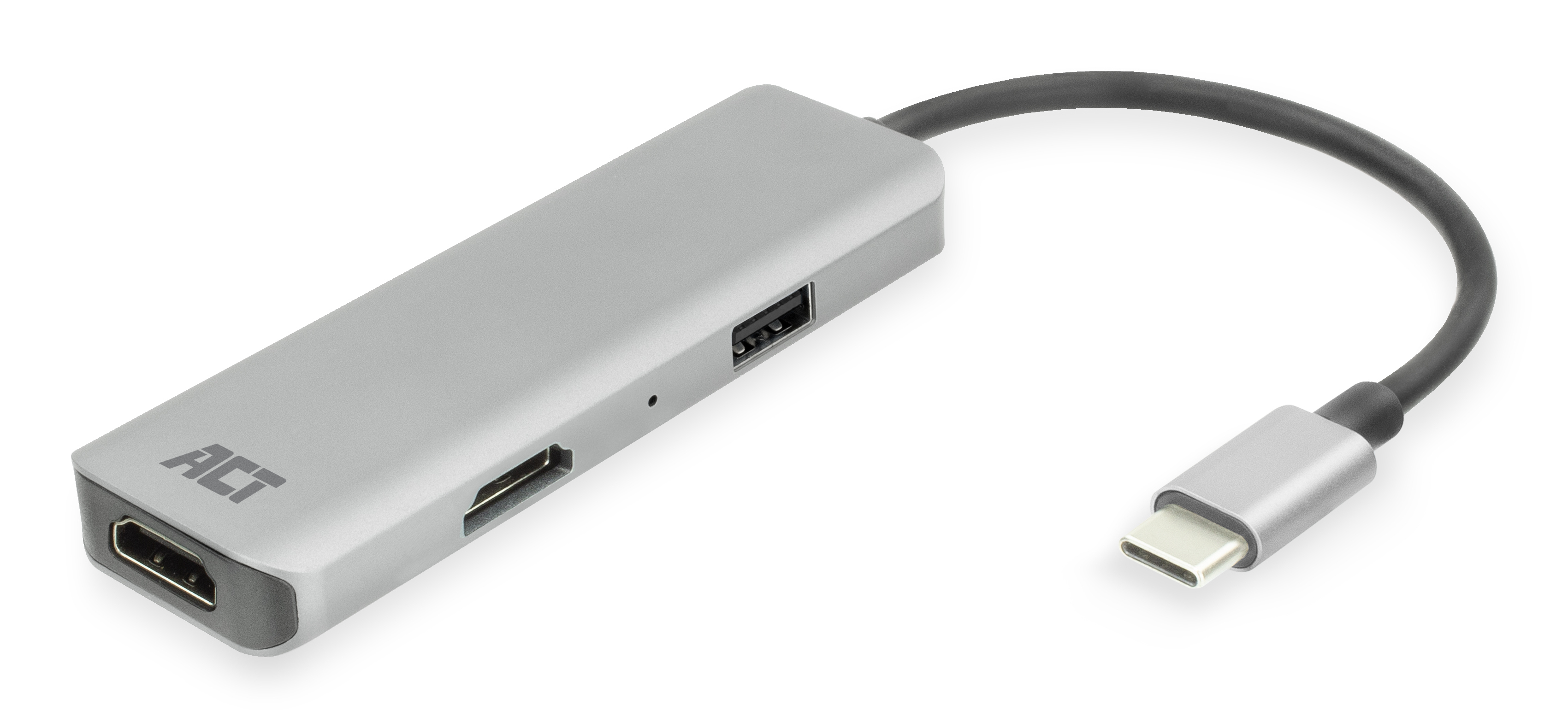 USB-C 4K multiport adapter for 2 HDMI monitors, USB-A data port