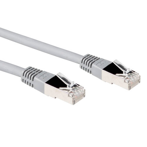 Grey 10 meter LSZH U/UTP CAT5E patch cable with RJ45 connectors