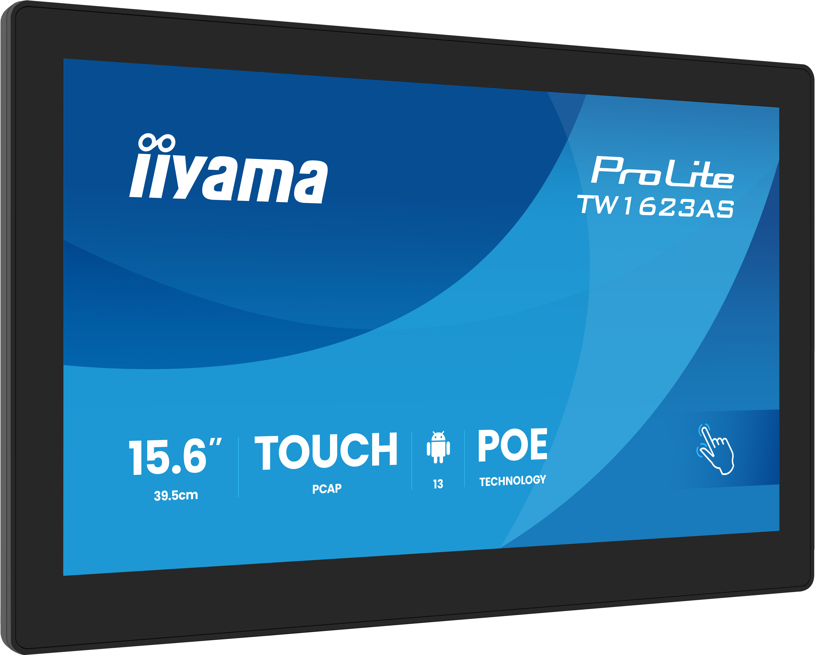 iiyama 15,6" Panel-PC,A13 GMS,RK3568  4GB,32GB,PCAP10,1920x1080,IPS,  POE,WIFI,BT,MicroSD,HDMI-Out,3xUSB,385nit