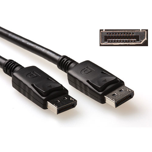 1 metre DisplayPort cable male - male, power pin 20 connected.