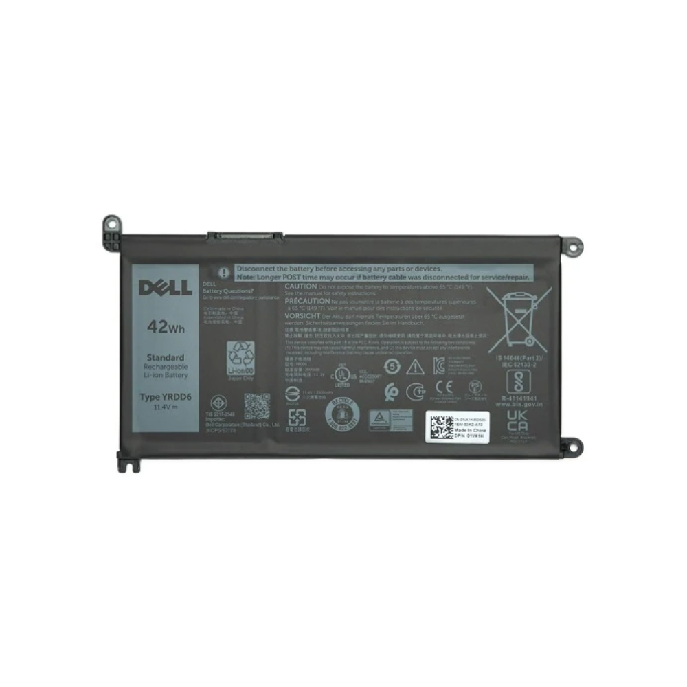 Dell Battery, 42WHR, 3 Cell,  Lithium Ion, Prismatic  battery Y3F7Y, Battery, DELL, Inspiron 13 5368, 5378, 7368, 7378 Inspiron 15