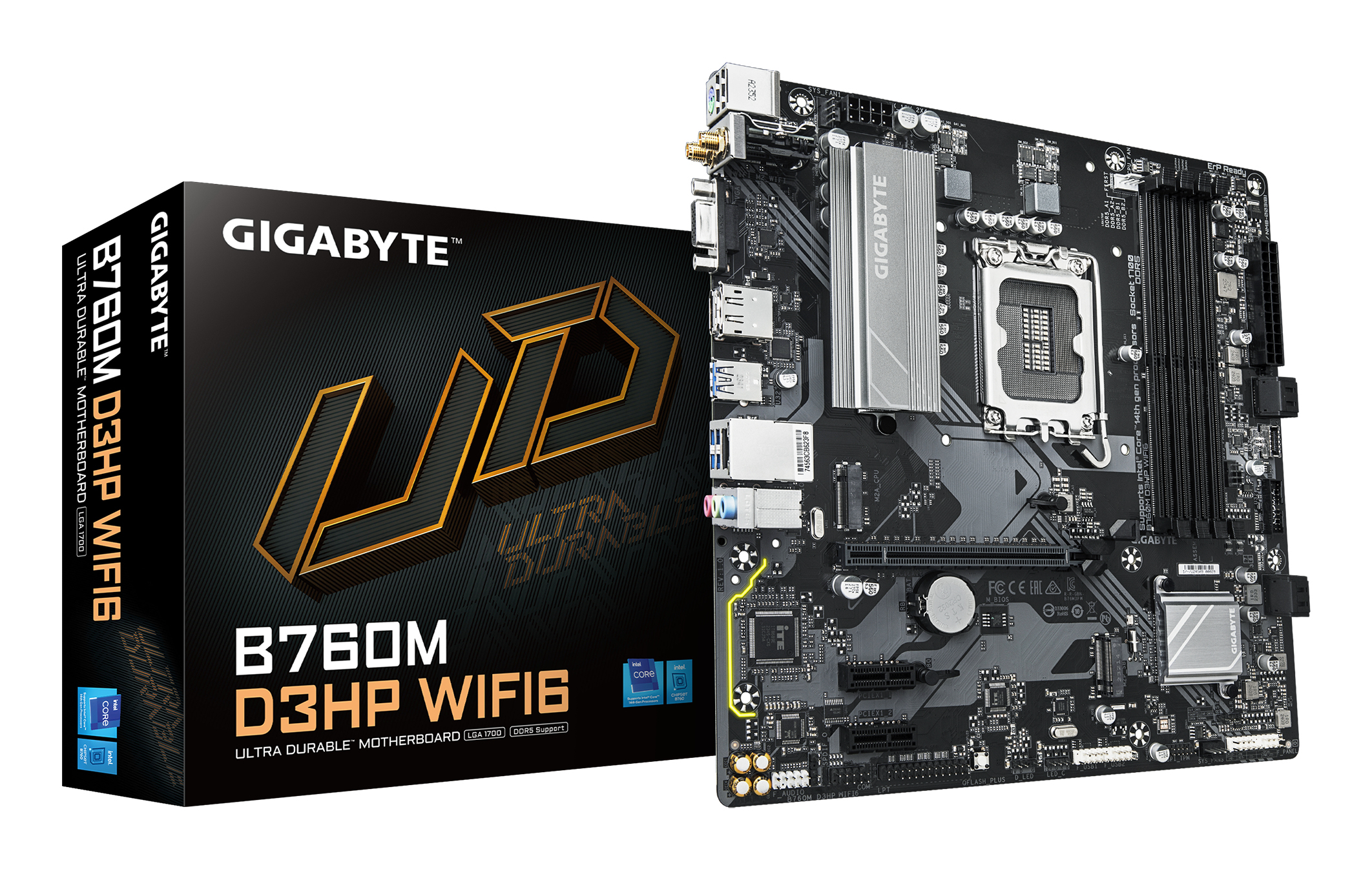 Gigabyte B760M D3HP WIFI6 Micro ATX LGA1700 sokkel Intel B760