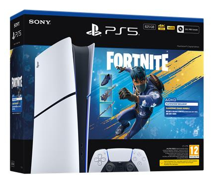 Sony PlayStation 5 Slim Digital Edition 825GB + Fortnite: Flowering Chaos - White