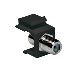Keystone Verbinder F-Type 75 Ohm F/F, black LogiLink