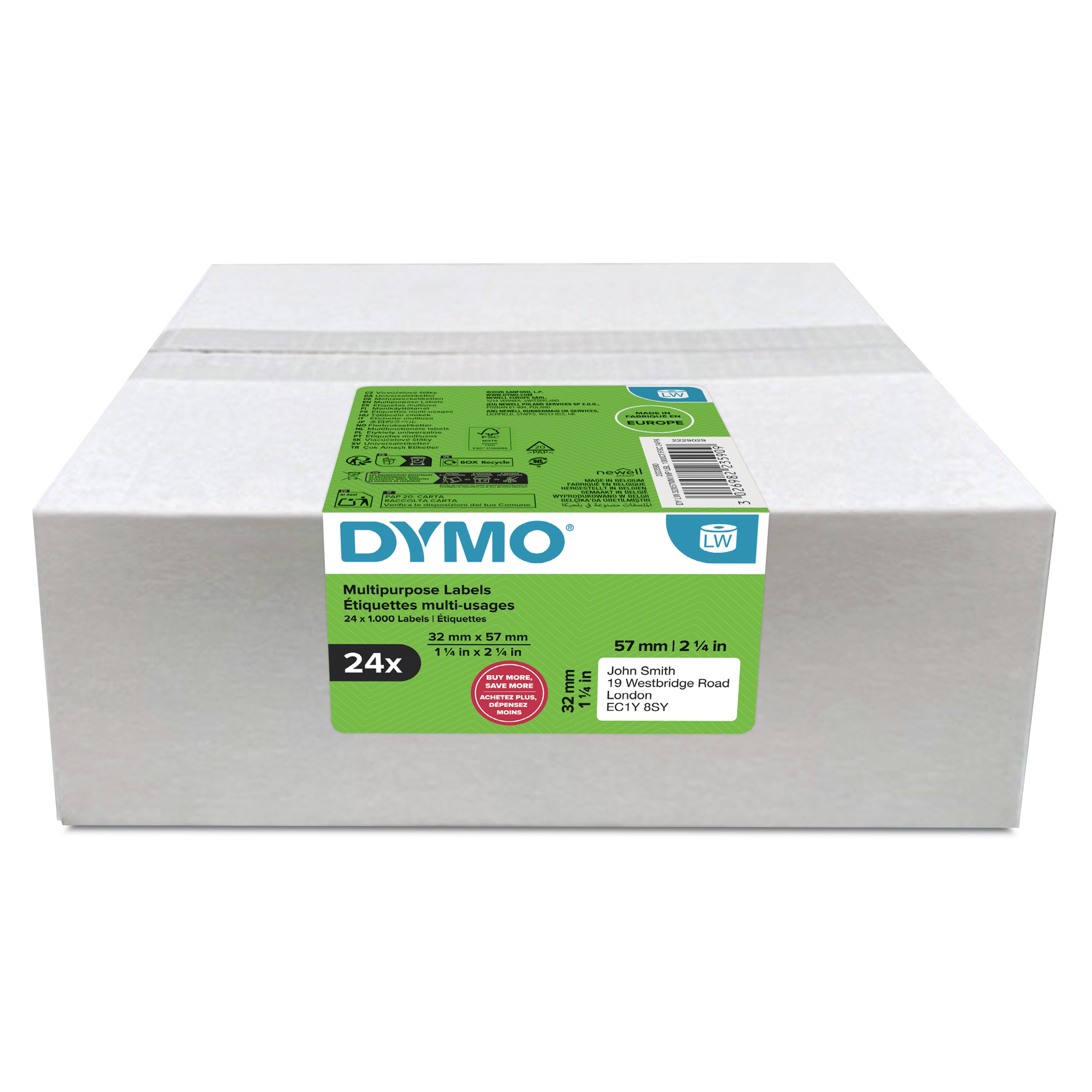Dymo Etikett 2223590 / LabelWriter S0722540 24-Pack Wei