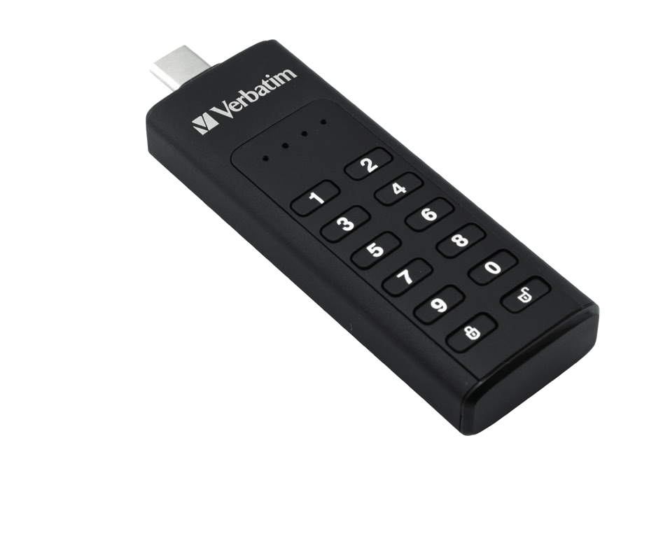 Verbatim Keypad Secure USB 3.0 With 256-BIT AES Hardware Encryption 64GB, USB A