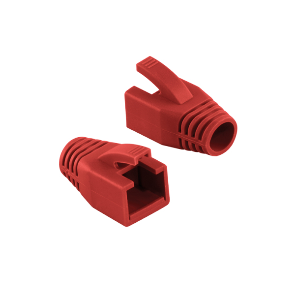 Logilink Modular RJ45 Plug Cable Boot 8mm red, 50pcs