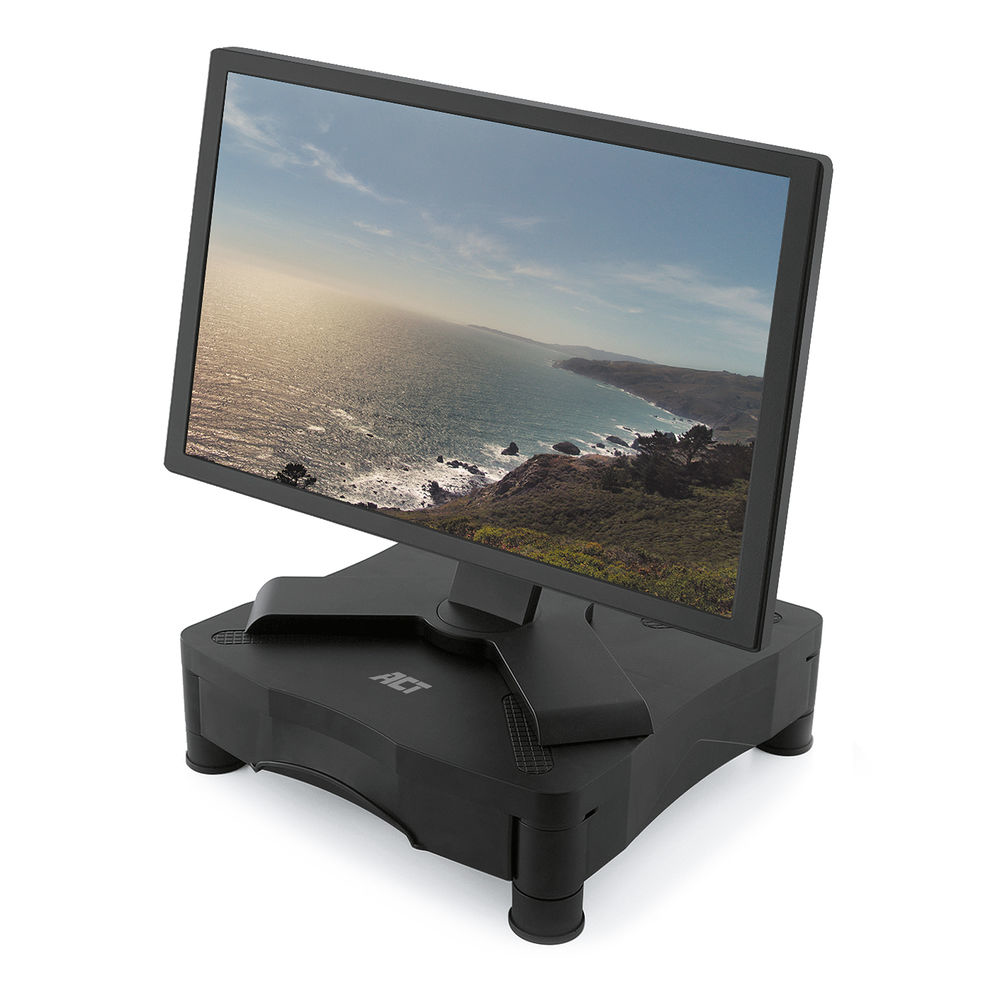 Monitor stand with one drawer, adjustable height