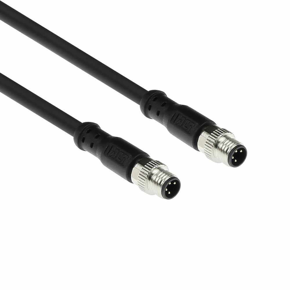 Industrial 5.00 meters Sensor cable M8A 4-pin male to M8A 4-pin male, Ultraflex Xtreme TPE cable, shielded