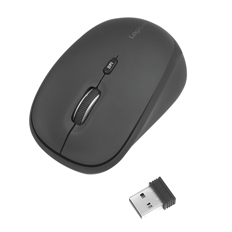 Mouse, Wireless 2.4G, 3-button, DPI Switch, black