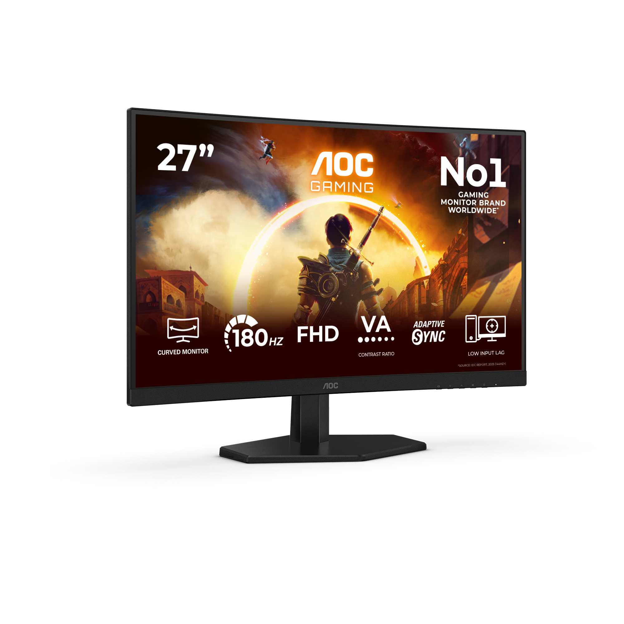68,6 cm (27") 1920 x 1080 Pixel AOC C27G42FE 16:9 Full HD VA 4 ms 180 Hz HDR DisplayPort HDMI VESA