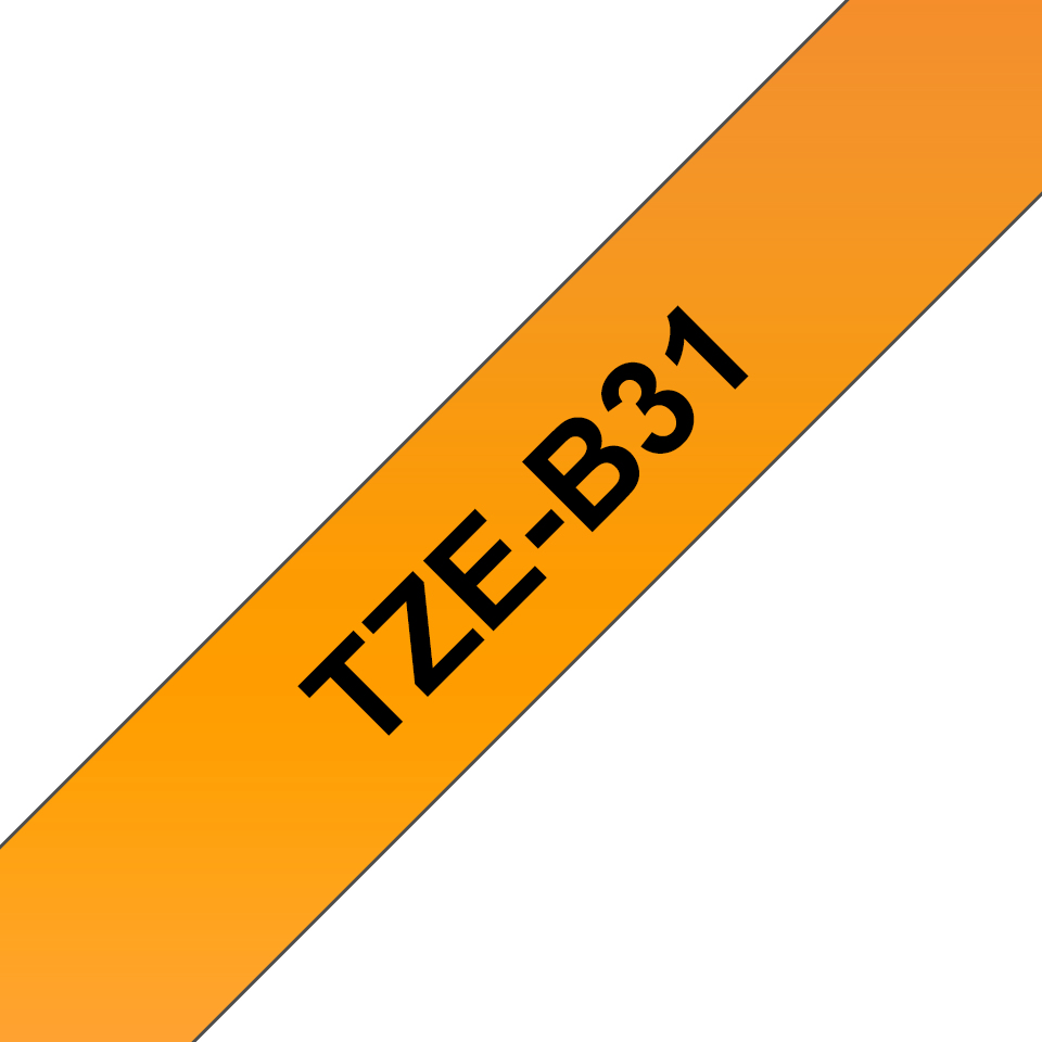 BROTHER TZEb31 tape catridge 12mm5m signal orange/ black  P-touch 200 210E 220 300 310 2500PC 9500PC RL700S