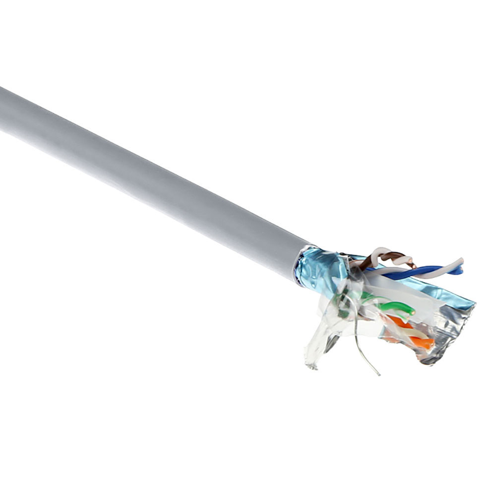 CAT6A F/UTP solid twisted pair cable, LSZH, AWG 23, CPR: B2ca, 500 m
