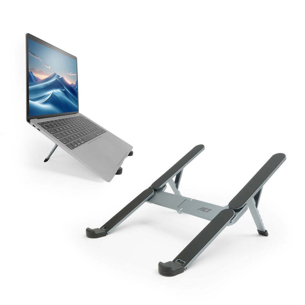 Foldable laptop stand, aluminium